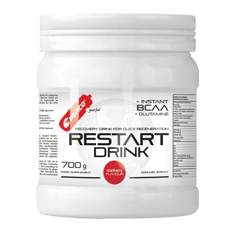 výživa - PENCO RESTART DRINK s BCAA,700g, brusinka