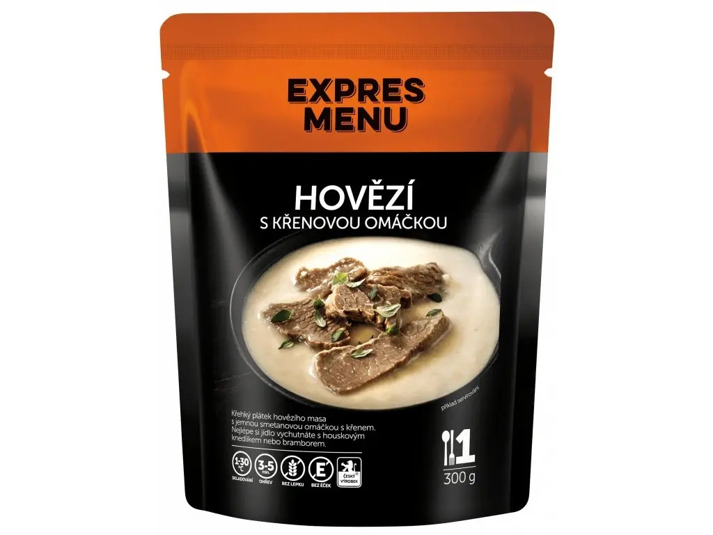 EXPRES MENU Hovězí s křenovou omáčkou 300g (1 porce)