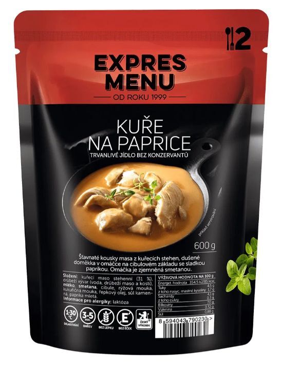 EXPRES MENU Kuře na paprice 600g (2 porce)