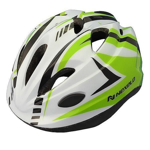 přilba NEXELO Funny bílo-zelená, dětská, vel. S