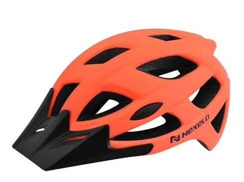přilba NEXELO City oranžovo-černá matná, vel. L