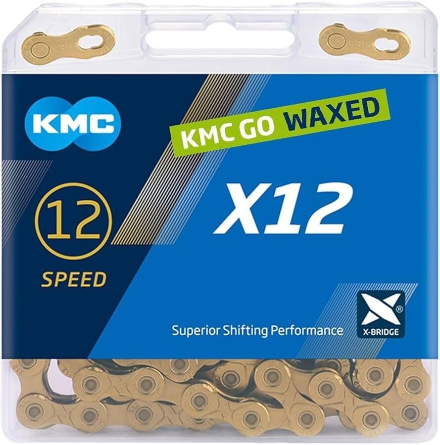 řetěz KMC X12 WAX zlatý 126čl. BOX